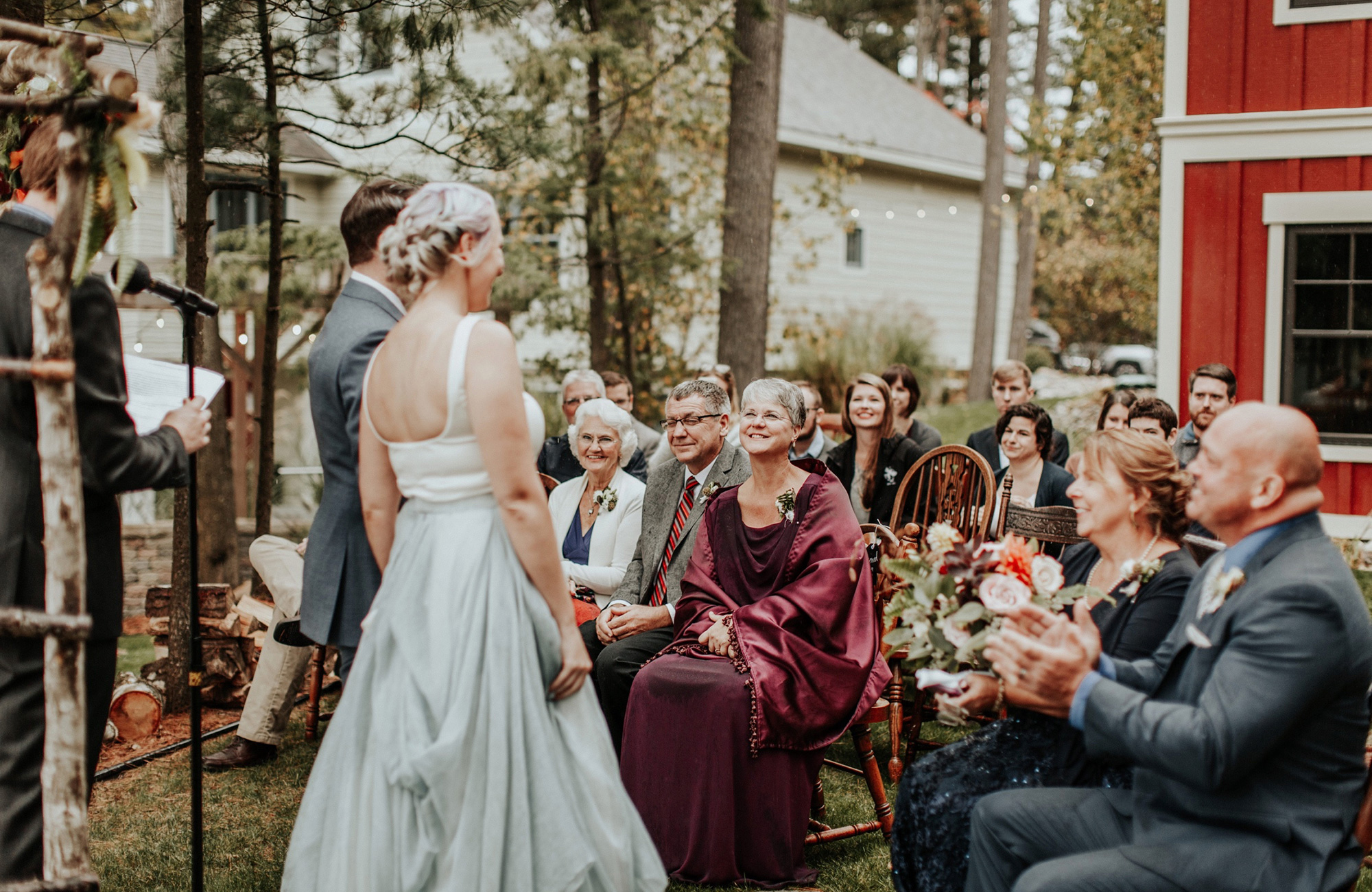 Wedding celebration detail at Lakemore Retreat on the lakeshore